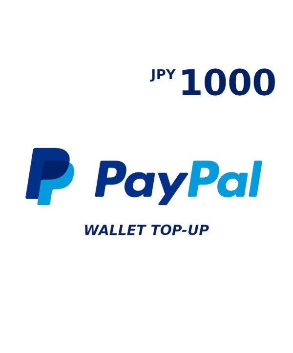 PayPal Wallet JPY 1000 Top Up Key GLOBAL